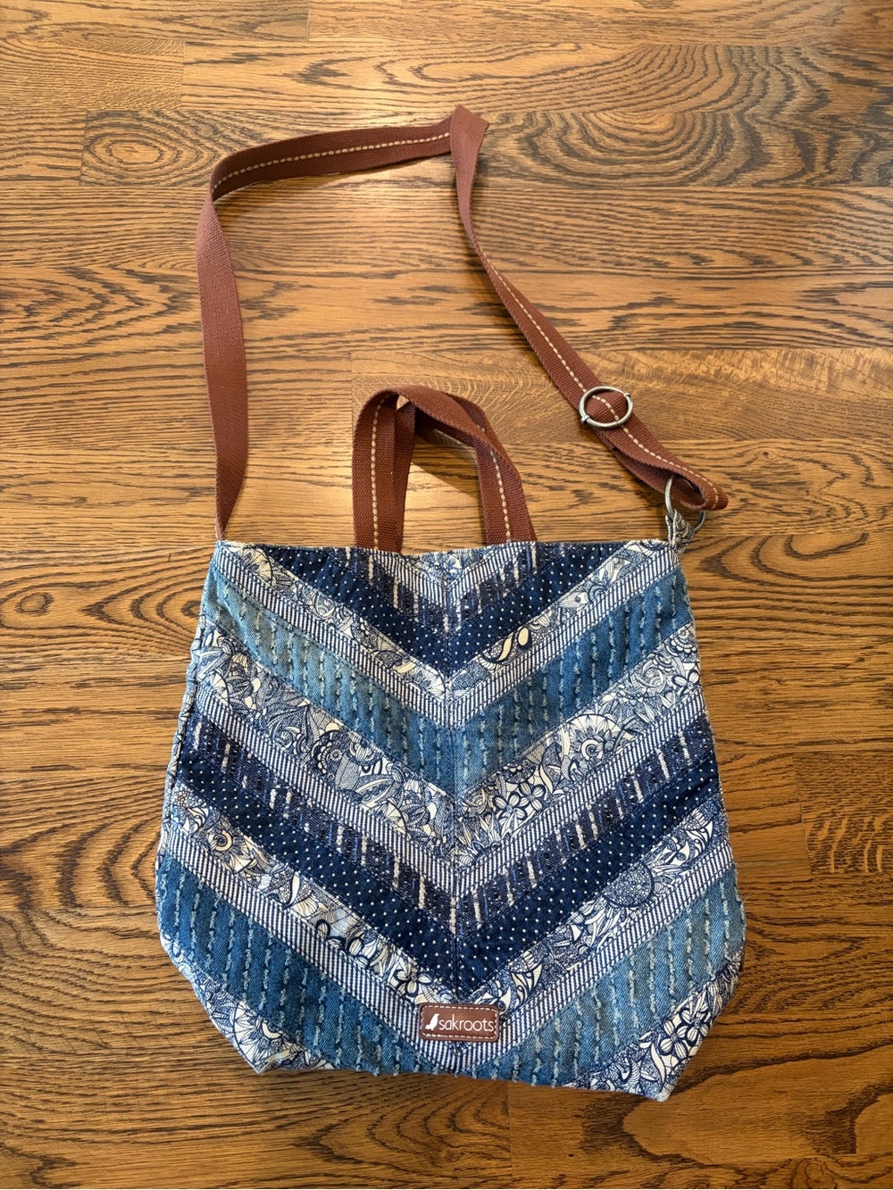 Sakroots city tote Patchwork Chevron Crossbody Tote